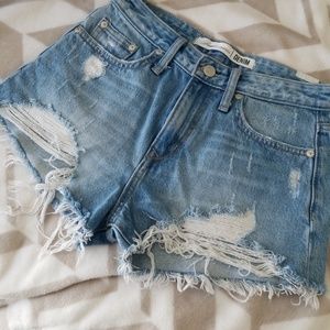 Lovers + friends denim jean shorts